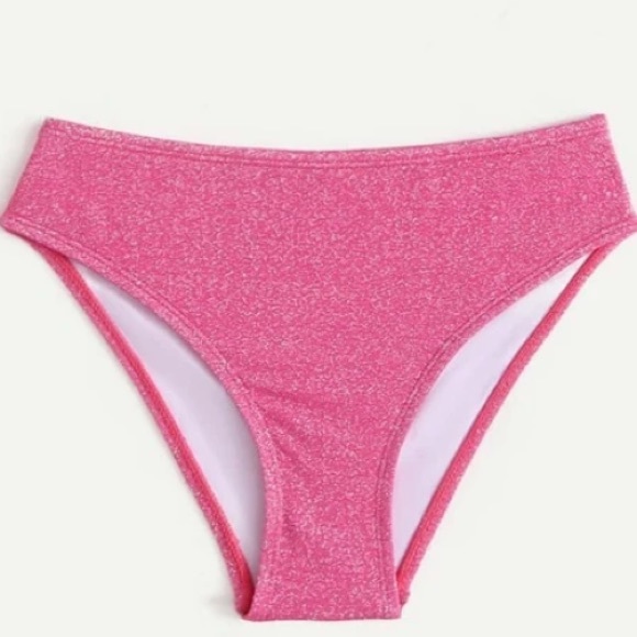 NWOT shein 160/large pink sparkly bikini bottoms - Picture 1 of 5